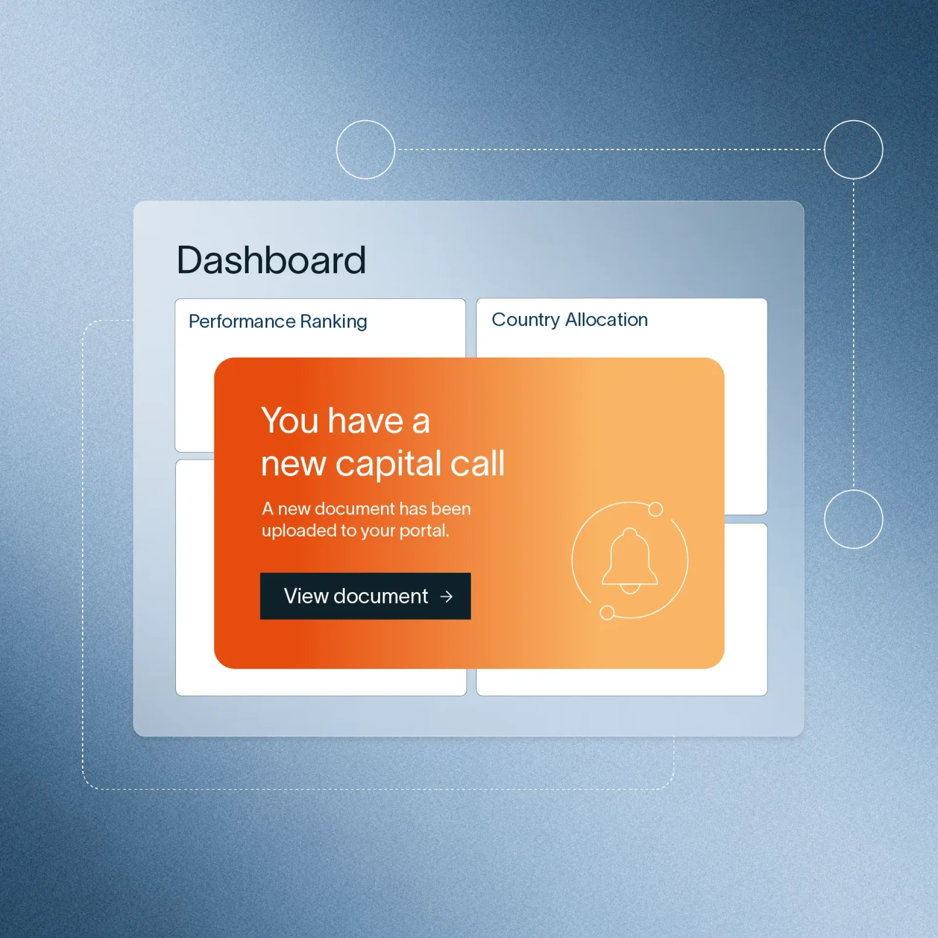 Graphic Element for notification, showing a new document notification.