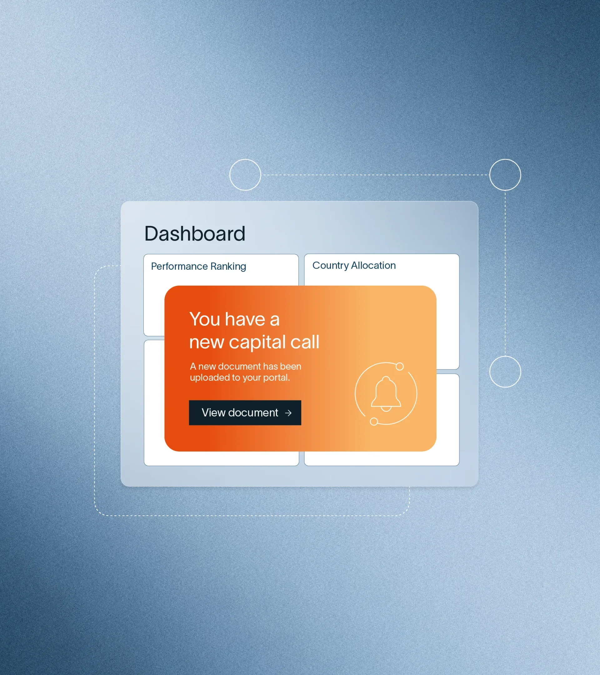 Graphic Element for notification, showing a new document notification.